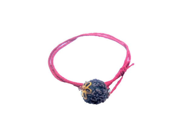 4 Mukhi Natural Nepal Rudraksha with Brass Clips and Thread 18.25 mm ( Lab Certified )