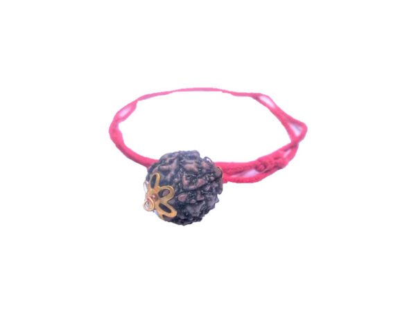 4 Mukhi Natural Nepal Rudraksha with Brass Clips and Thread 19.91 mm ( Lab Certified )