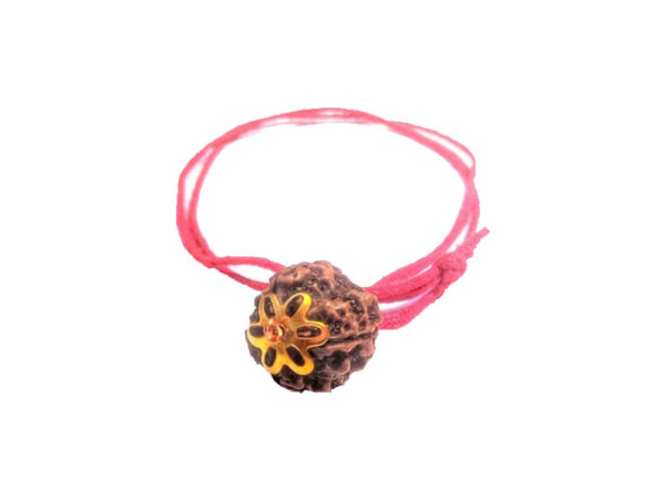 4 Mukhi Natural Nepal Rudraksha with Brass Clips and Thread 20.00 mm ( Lab Certified )