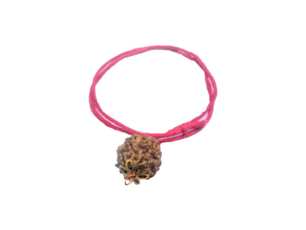 4 Mukhi Natural Nepal Rudraksha with Brass Clips and Thread 20.03 mm ( Lab Certified )