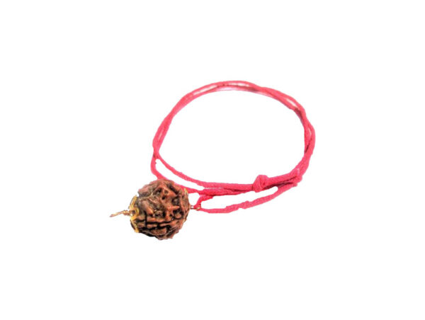 4 Mukhi Natural Nepal Rudraksha with Brass Clips and Thread 17.36 mm ( Lab Certified )