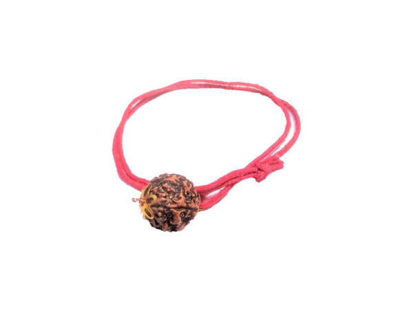 4 Mukhi Natural Nepal Rudraksha with Brass Clips and Thread 17.43 mm ( Lab Certified )