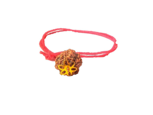 5 Mukhi Natural Nepal Rudraksha with Brass Clips and Thread 18.34 mm ( Lab Certified )